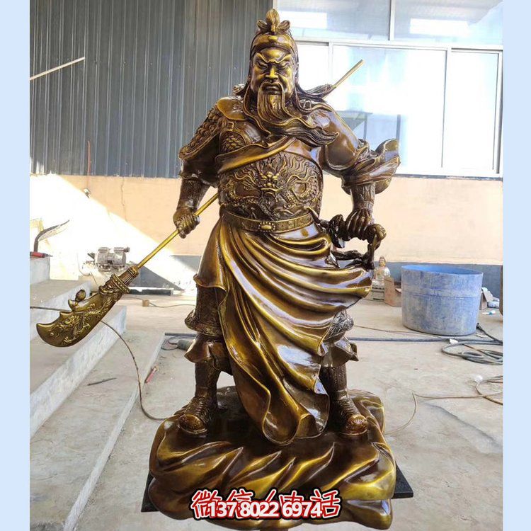 純銅家居招財(cái)財(cái)神納福雕塑