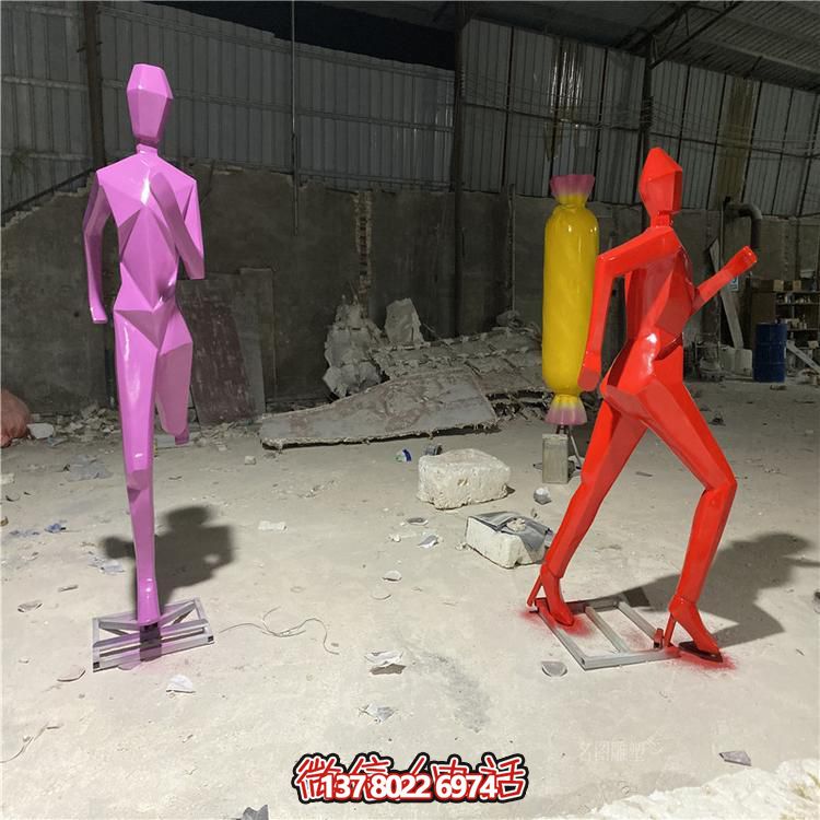 不銹鋼幾何遠觀景觀擺件，為公園增添動感