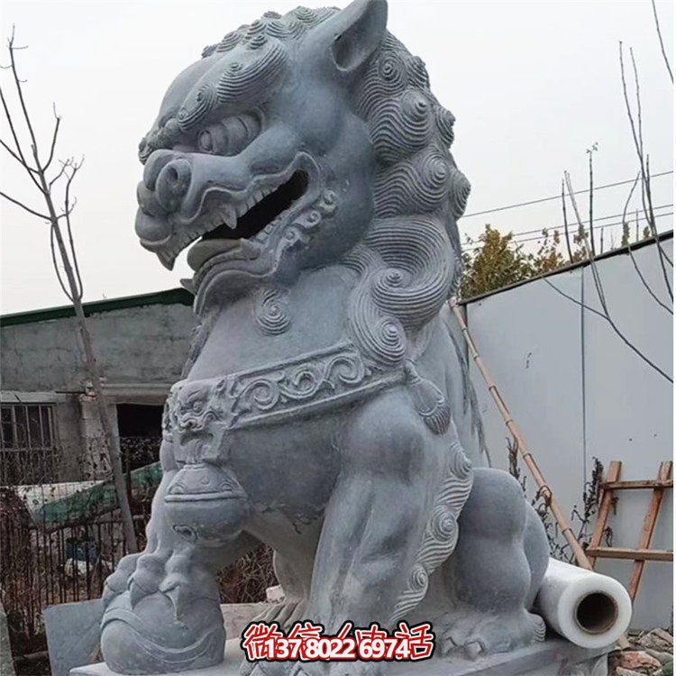 豪華庭院大型獅子雕塑，招財進寶，鎮宅門口裝飾
