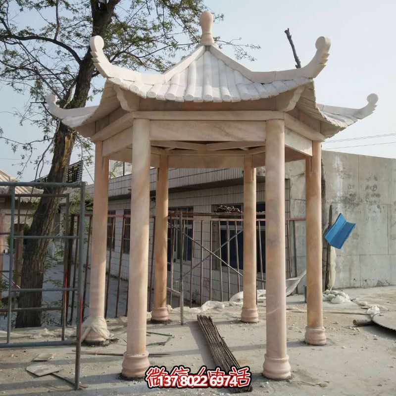 大理石休閑涼亭，美化庭院陽臺