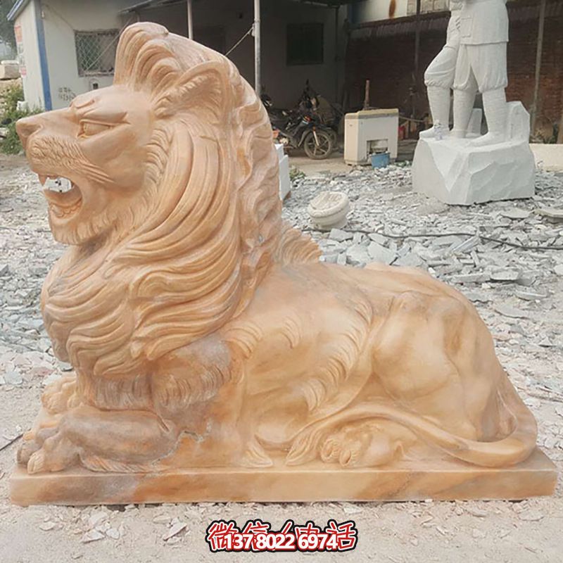 兇猛獅子紅石雕臥著雕塑,為公園景區(qū)添彩晚霞之美 兇猛獅子紅石雕臥著雕塑,為公園景區(qū)添彩晚霞之美
