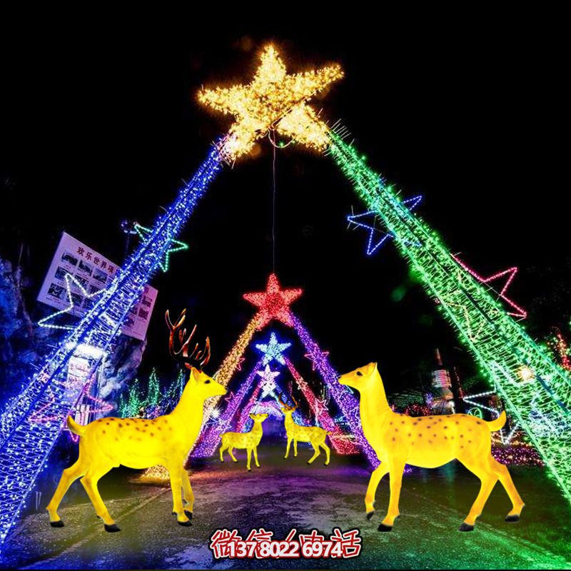 彩繪梅花鹿玻璃鋼雕塑,照明發(fā)光環(huán)繞 彩繪梅花鹿玻璃鋼雕塑,照明發(fā)光環(huán)繞