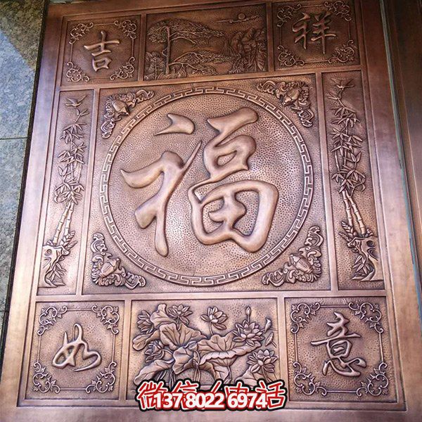 精美銅雕壁畫(huà)，打造精致的園林庭院室內(nèi)裝飾