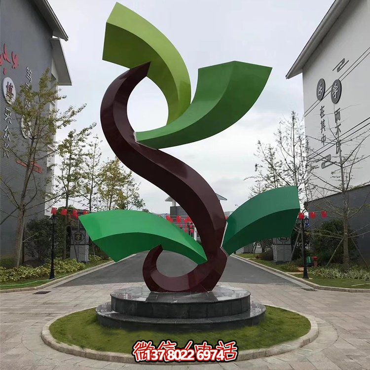 雕塑般的不銹鋼創意景觀，為你的小區或別墅增添幾何美感