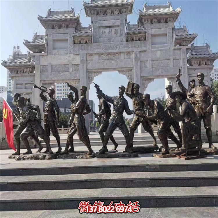 紅軍戰士仿銅雕塑——緬懷革命先輩，傳承紅色文化
