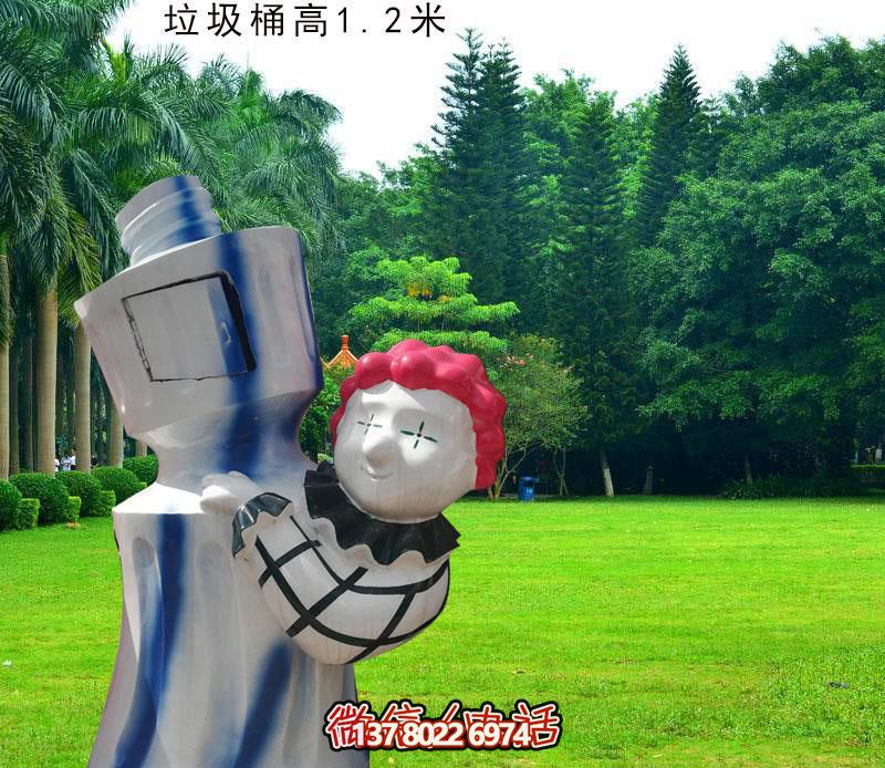 兒童游樂場(chǎng)玻璃鋼卡通人物垃圾桶
