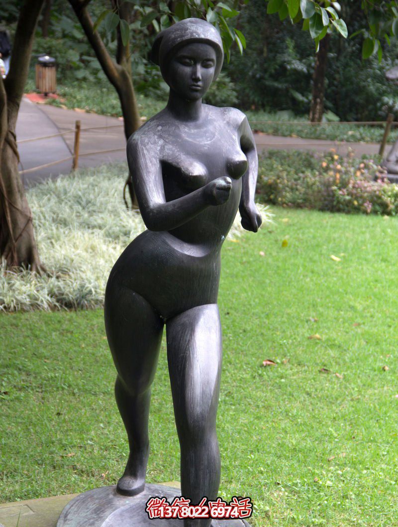 玻璃鋼仿銅雕塑，裝飾公園精彩競走運動