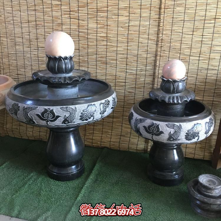 小型黑色大理石風水招財擺件，室內辦公家用