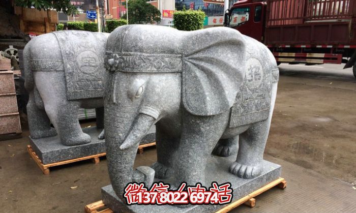 精美大理石雕塑藝術(shù)品，驚艷展現(xiàn)大象的宏偉氣勢