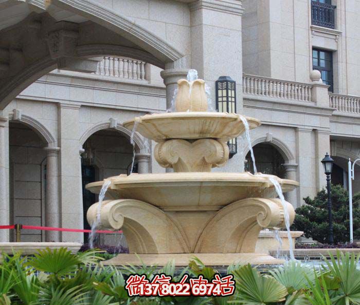 歐式風格大理石噴泉雕塑，美化酒店、廣場、景觀