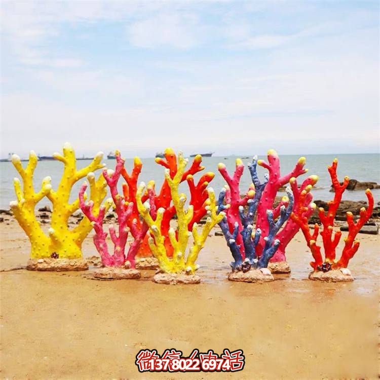 萌趣海豹玻璃鋼珊瑚擺件，溫馨卡通創意裝飾