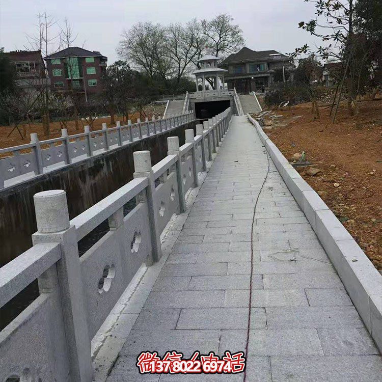 精美大理石護欄雕塑，點綴河道戶外環(huán)境