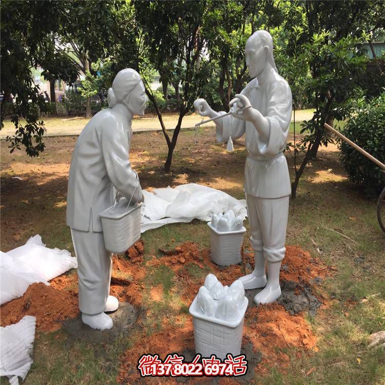 不銹鋼戶(hù)外園林抽象創(chuàng)意情景小品買(mǎi)東西的人物雕塑擺件