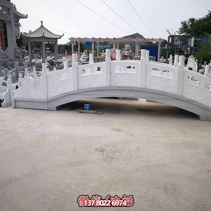 公園漢白玉石雕橋裝飾景觀雕塑 公園漢白玉石雕橋裝飾景觀雕塑