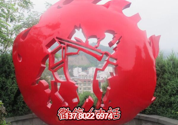 公園玻璃鋼鍛造鏤空球雕塑 公園玻璃鋼鍛造鏤空球雕塑