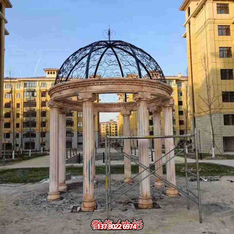 廣場小區裝飾擺放晚霞紅羅馬柱鐵藝鏤空歐式涼亭 廣場小區裝飾擺放晚霞紅羅馬柱鐵藝鏤空歐式涼亭