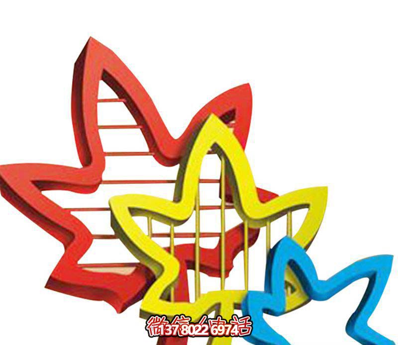 不銹鋼鏤空創(chuàng)意景觀(guān)楓葉雕塑