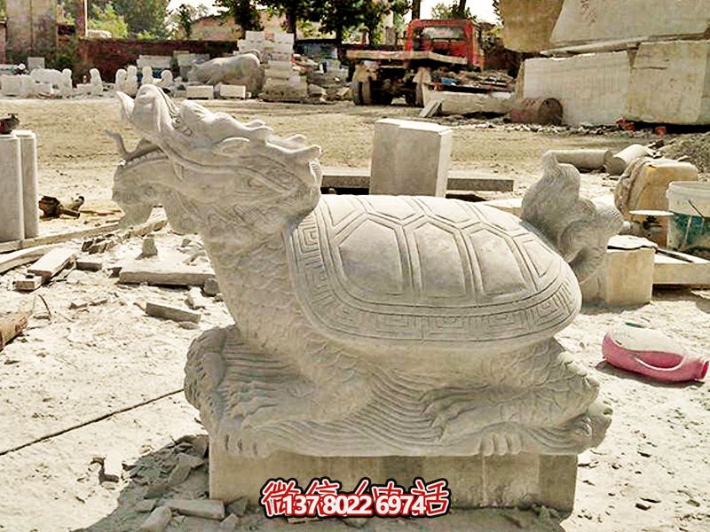 戶外景區大理石石雕龍龜雕塑 戶外景區大理石石雕龍龜雕塑